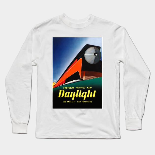 Vintage Travel Poster USA Southern Pacific’s New Daylight Long Sleeve T-Shirt by vintagetreasure